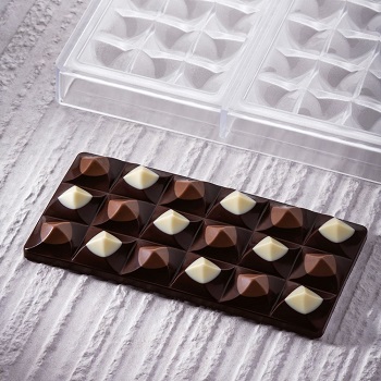 Pavoni Moulin 100g Bar Polycarbonate Chocolate Mould by Vincent Vallee